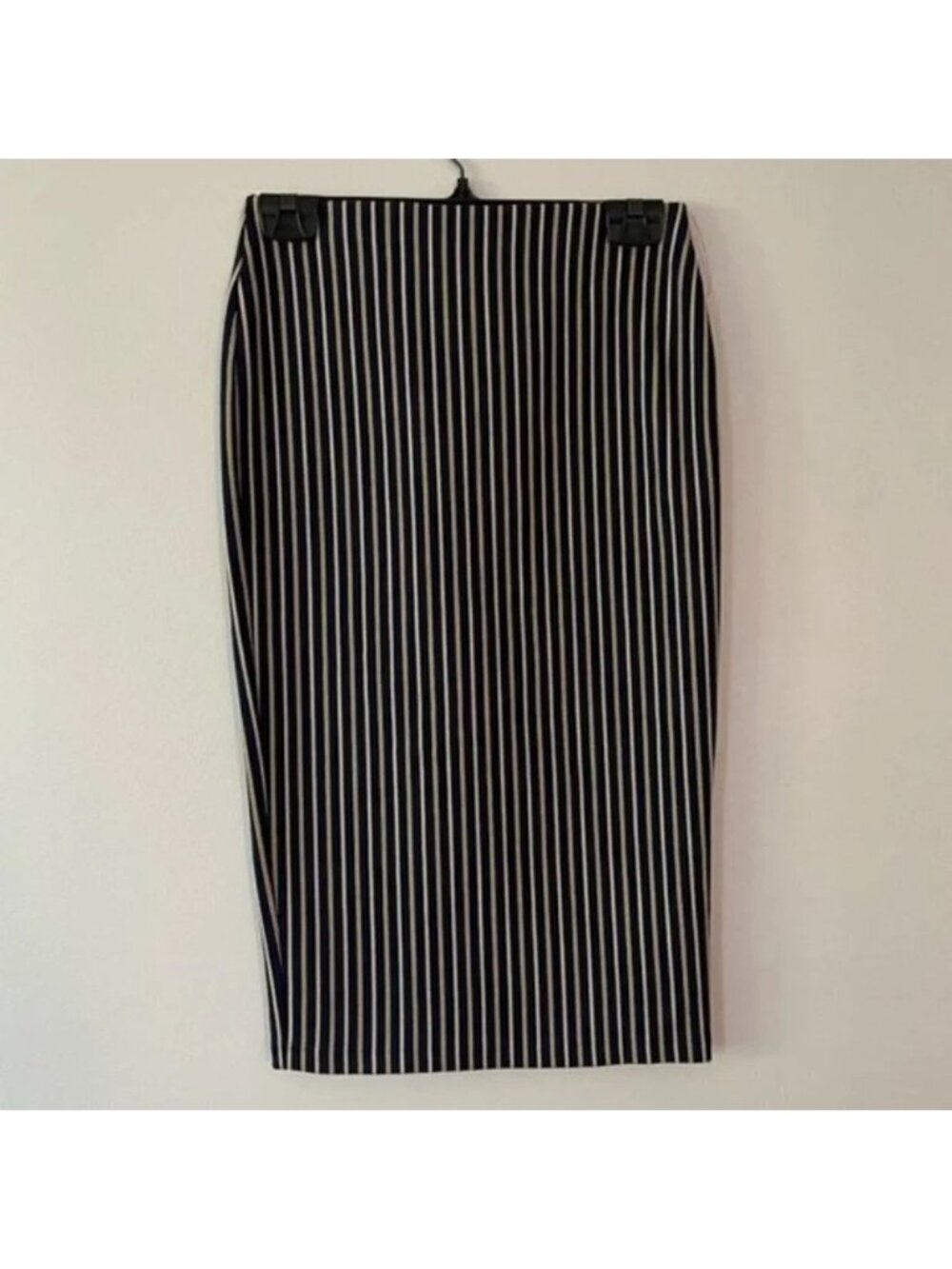 NEW Zara Navy Stripe Stretch Pencil Skirt Small